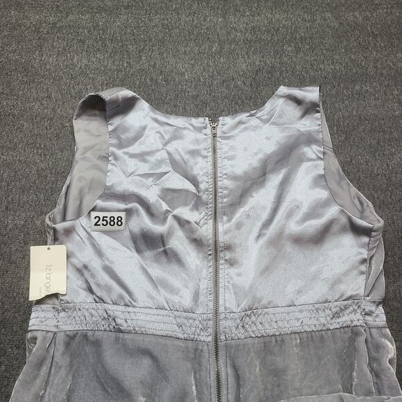 Liz‎ Lange Maternity Dress Womens Small Silver Velvet Sequin Strap V Neck A-Line - Picture 10 of 12